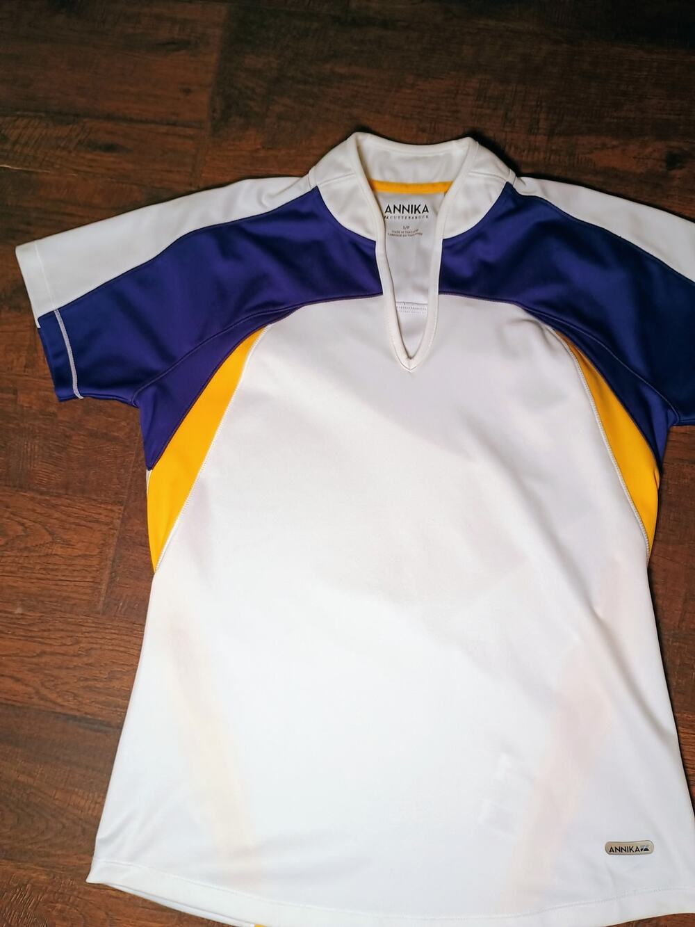 Annika by Cutter & Buck women's short sleeve color block golf polo shirt small